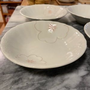 Gently used cherry blossom Sakura cereal bowls